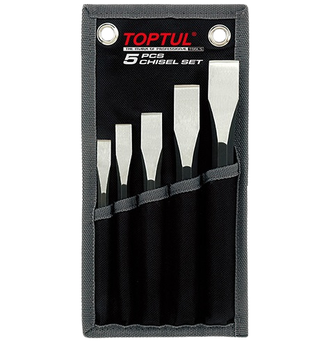 Set de dalti plate TOPTUL GPAQ0505, dimensiuni 10x140, 12x150, 15x160, 19x180, 22x200 mm, husa depozitare