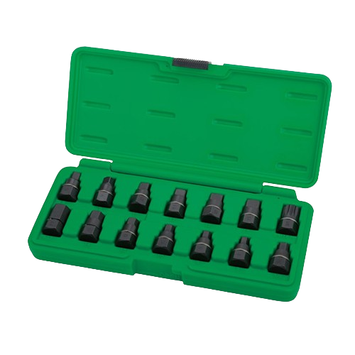 Kit TOPTUL pentru busoane ulei JGAI1403, antrenor 17 mm, crom vanadiu, 14 piese, cutie depozitare pentru Volkswagen, Fiat, BMW, Citroen, Nissan...