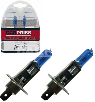 Bec Carpriss H1 12V 60/55W P14.5s Albastru Tip Xenon Set Două bucăți