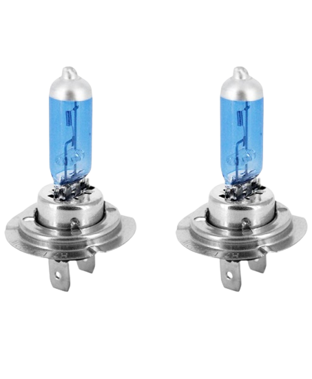 Set de becuri auto pentru far faza lungă CARPRISS 70721024, H7, 12V, 55W, PX26d, tip xenon, albastru