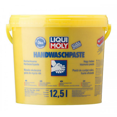 Pasta LIQUI MOLY 2187 curatare maini, volum 12.5 litri, baza de rumegus, culoare bej, testat dermatologic