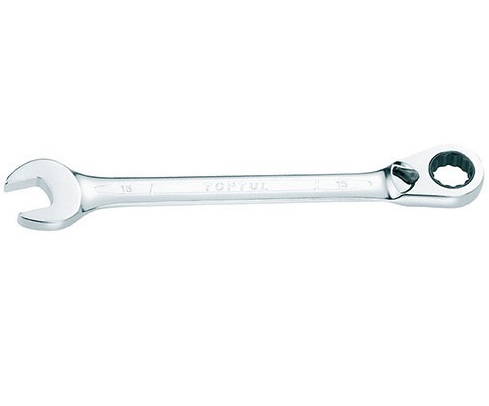 Cheie TOPTUL ABEA1818 combinata cu clichet reversibil, 72 dinti, deschidere cheie 18 mm, lungime 235 mm, crom vanadiu