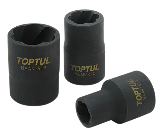 Cheie extractoare suruburi tubulara TOPTUL BAAK1616, antrenor patrat 1/2 inch, deschidere cheie 16 mm, crom molibden