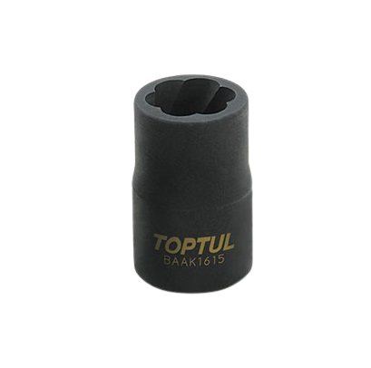 Cheie tubulara TOPTUL BAAK1617, extractoare suruburi, antrenor patrat 1/2 inch, deschidere cheie 17 mm, lungime 34 mm, crom molibden