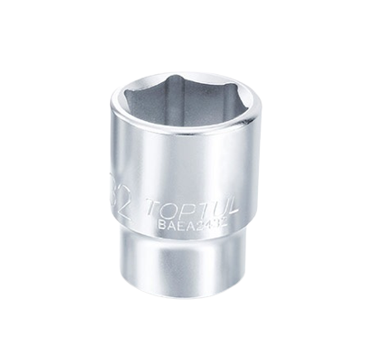 Cheie tubulara BAEA1217 TOPTUL, prindere patrat 3/8 inch, profil hexagonal, deschidere cheie 17 mm, lungime 30 mm, crom vanadiu