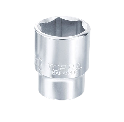Cheie tubulara TOPTUL, prindere patrat 1/2 inch, profil hexagonal, deschidere cheie 26 mm, lungime 42 mm, crom vanadiu