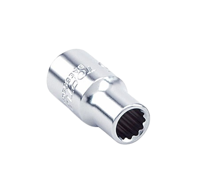 Cheie tubulara BAEB085E TOPTUL, prindere patrat 1/4 inch, profil bi-hexagonal, deschidere cheie 5.5 mm, lungime 25 mm, crom vanadiu