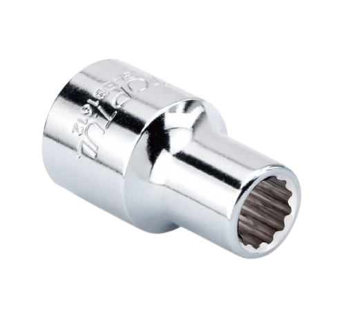 Cheie tubulara BAEB1611 TOPTUL, prindere patrat 1/2 inch, profil bi-hexagonal, deschidere cheie 11 mm, lungime 38 mm, crom vanadiu
