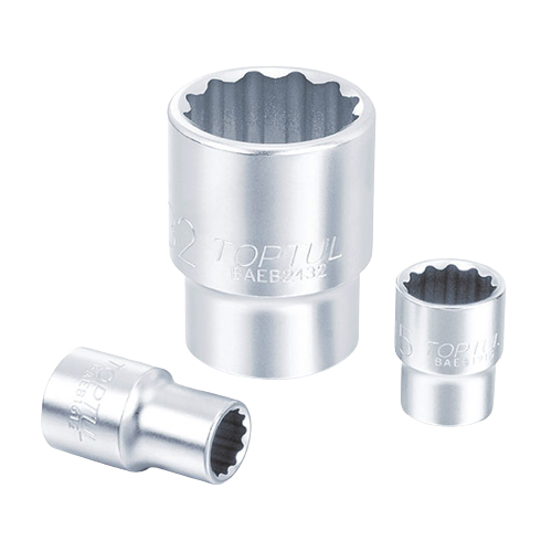 Cheie TOPTUL BAEB2419 tubulara, antrenor patrat 3/4 inch, profil bi-hexagonal, deschidere cheie 19 mm, lungime 50 mm, crom vanadiu