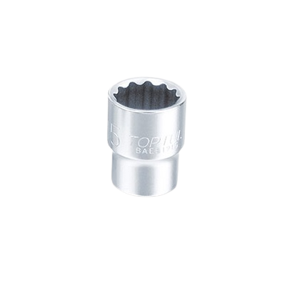 Cheie TOPTUL BAEB2422, tubulară, prindere pătrat 3/4 inch, profil bi-hexagonal, deschidere 22 mm, lungime 50 mm, crom vanadiu