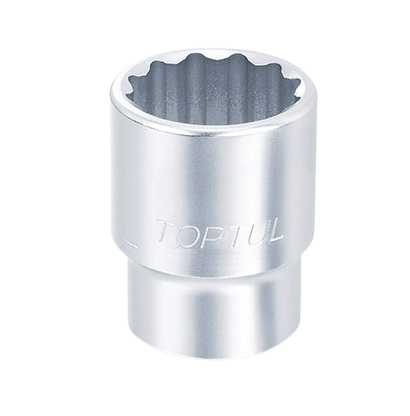Cheie TOPTUL BAEB2426 tubulara, prindere patrat 3/4 inch, profil bi-hexagonal, deschidere cheie 26 mm, lungime 52 mm, crom vanadiu