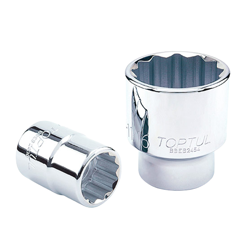 Cheie tubulara TOPTUL BBEB2464, patrat 3/4 inch, profil bi-hexagonal, deschidere 2 inch, lungime 72 mm, crom vanadiu