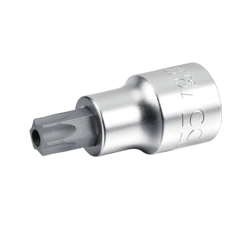 Bit cu soclu tubular TOPTUL BCLA0815, profil stea T15, 1/4 inch, 37 mm, crom vanadiu