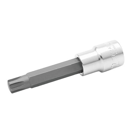 Bit TOPTUL BCRA1612 cu soclu tubular, profil torx, prindere pătrat 1/2 inch, dimensiune cheie M12, lungime 100 mm