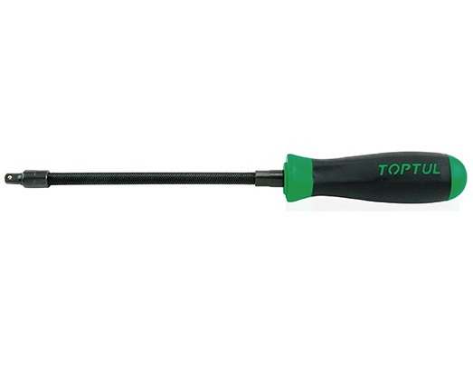 Maner surubelnita TOPTUL CASP0829 pentru tubulare, flexibil, antrenor 1/4 inch, lungime totala 290 mm, lungime activa 175 mm, maner cauciucat, aderent