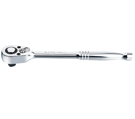 Antrenor TOPTUL CHAM0813 clichet reversibil, eliberare rapidă, 72 dinți, antrenor pătrat 1/4 inch, lungime 130 mm, finisaj cromat