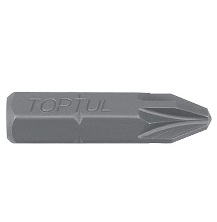 Bit TOPTUL FSCA1003 pentru înșurubare, profil pozidrive PZ3, prindere hexagonală 5/16 inch, lungime 30 mm, oțel S2