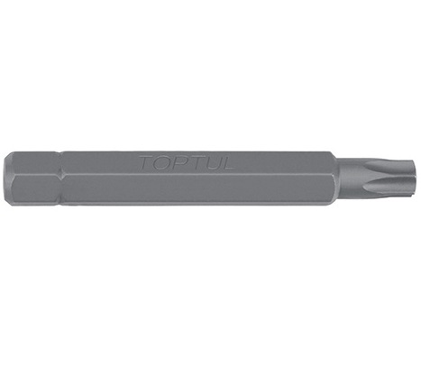 Bit TOPTUL FSEB1245 lung pentru înșurubare, prindere hex 10 mm, profil torx T45, lungime 75 mm, oțel S2