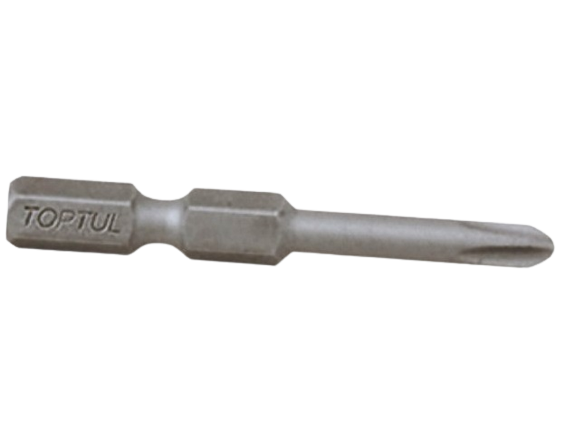 Bit TOPTUL FSLA0802 extra-lung pentru insurubare, profil phillips PH2, prindere hexagonala 1/4 inch, diametru 4.5 mm, lungime 50 mm, otel S2