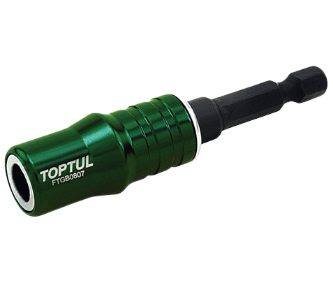 Suport TOPTUL FTGB0807 magnetic pentru biți înșurubare, eliberare rapidă, prindere hex 1/4 inch, antrenor hex 1/4 inch, lungime 70 mm