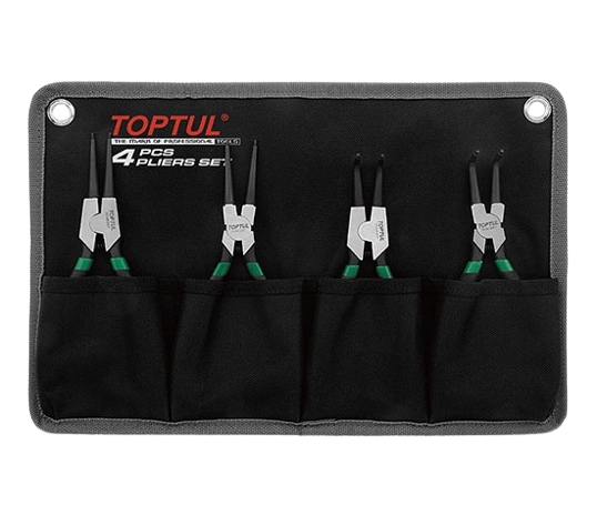 Set 4 clesti TOPTUL pentru sigurante GPAQ0401, varf drept, varf 90 grade, lungime 7 inch/177.8 mm, husa depozitare