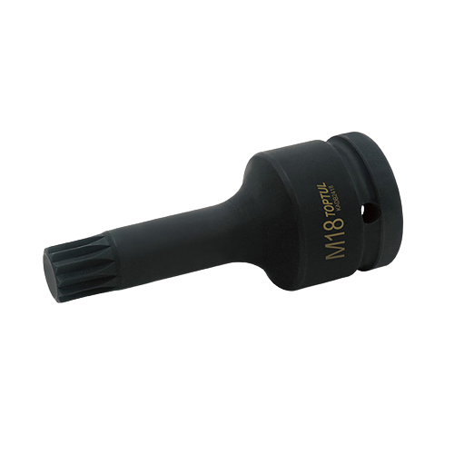 Cheie impact de bit TOPTUL KADB2418, prindere patrat 3/4 inch, profil stea, deschidere cheie M18, lungime 105 mm, crom molibden
