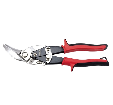 Foarfeca TOPTUL SBAD0124 pentru taiat tabla, varf curbat stanga, lungime lama 35 mm, lungime totala 240 mm