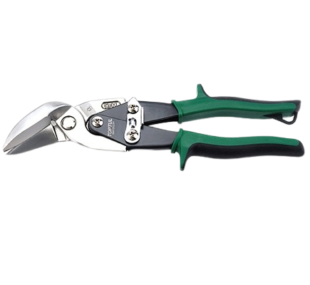 Foarfeca TOPTUL SBAD0224 pentru taiat tabla, varf curbat dreapta, lungime lama 35 mm, lungime totala 240 mm