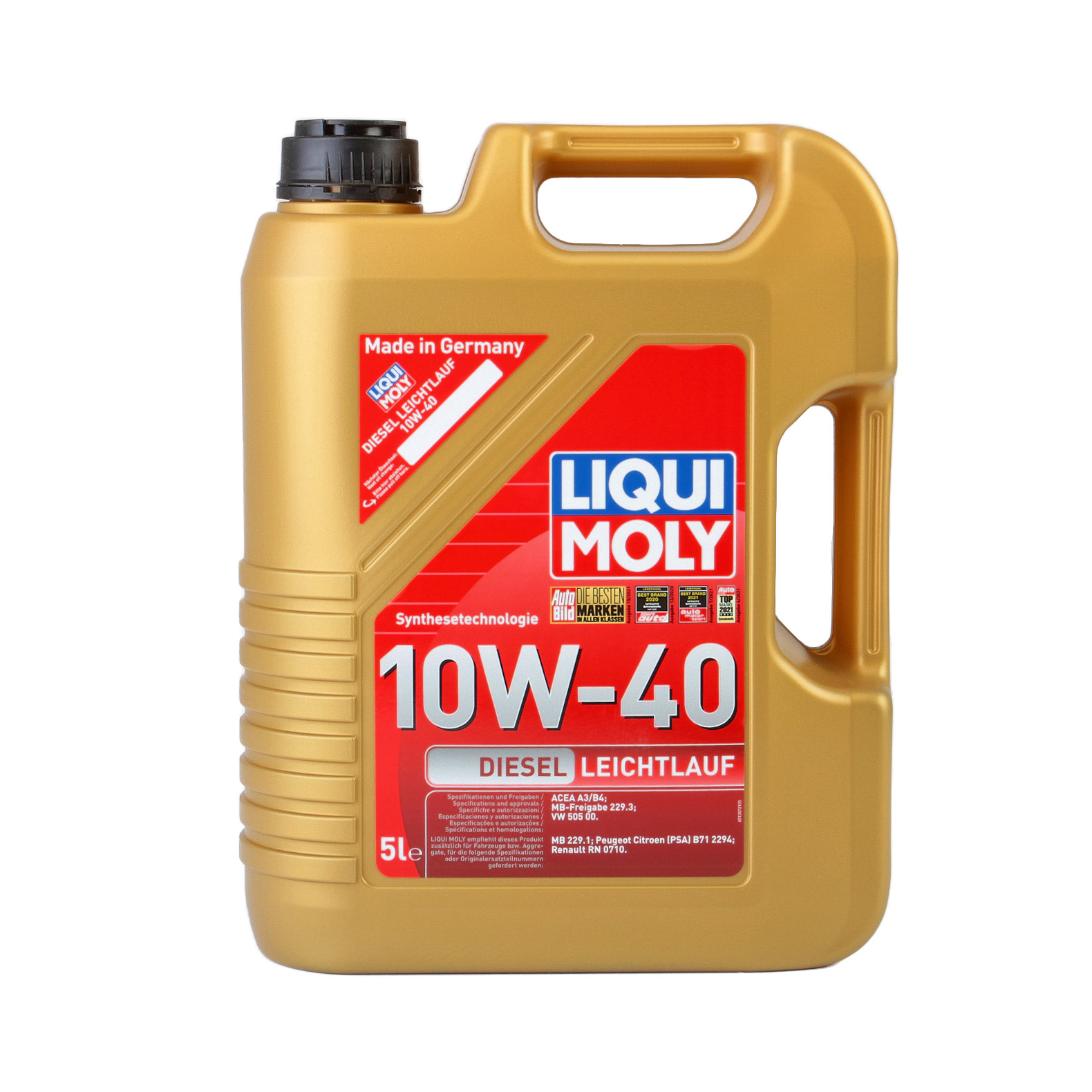 Ulei Liqui Moly Diesel Leichtlauf 10W40 (1387) (21315) 5L pentru Citroen, Renault, Peugeot, MB, VW