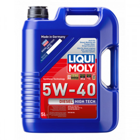 Ulei LIQUI MOLY Diesel Hightech 5W40 2696, volum 5 litri, sintetic pentru VW, Ford