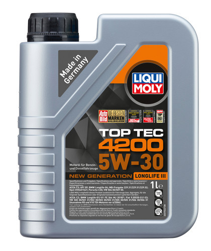 Ulei LIQUI MOLY Top Tec 4200 5W30 8972, volum 1 litru, sintetic pentru motor Fiat, BMW, Opel, MB...