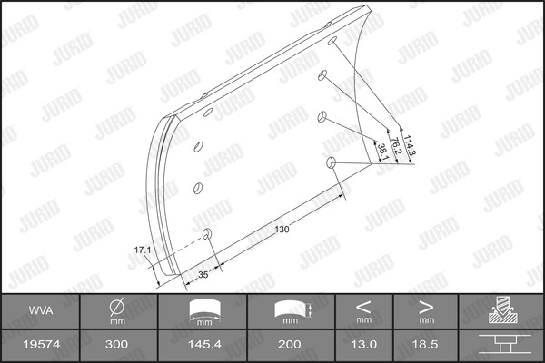 Set saboti frana pentru RENAULT Jurid