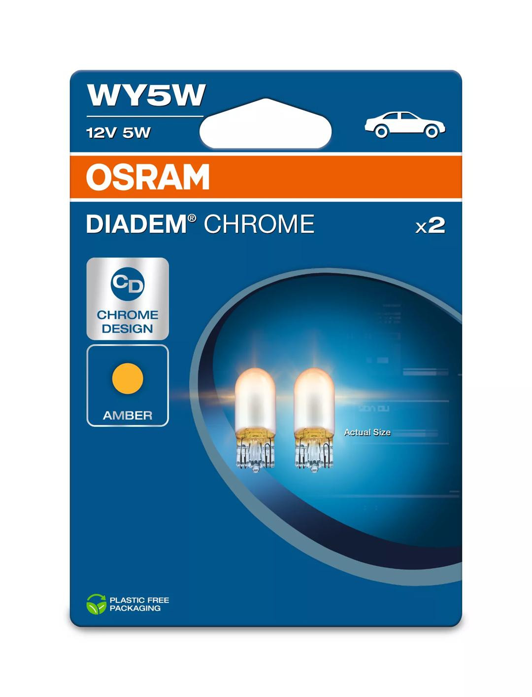 Bec Diadem Chrome Osram WY21W 12V 5W W2.1X9.5D Set 2 buc