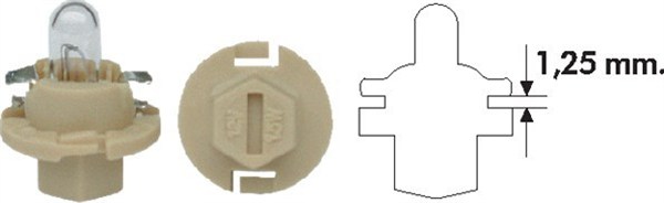 Bec PBX4 Magneti Marelli 12V 1.5W BX8.4d Bej
