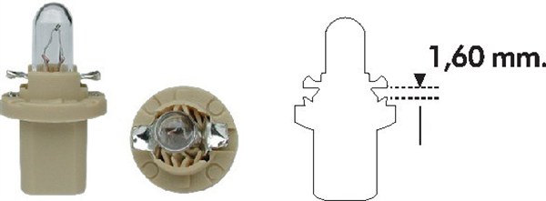 Bec PB5 Magneti Marelli 12V 1.5W B8.5d Bej
