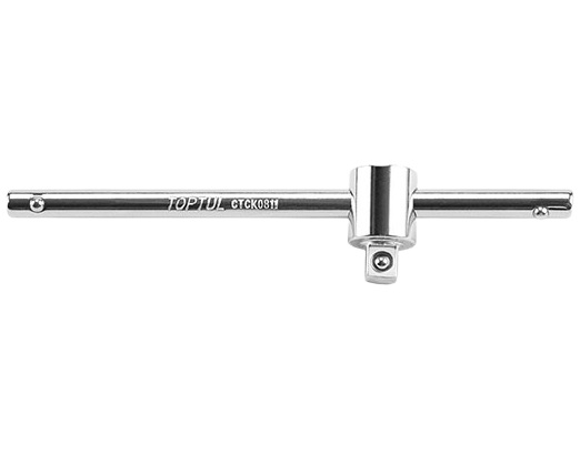 Maner de forta T cu cap culisant TOPTUL CTCK0811, patrat antrenor 1/4 inch, lungime 115 mm, crom vanadiu, finisaj satinat