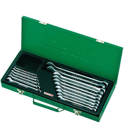 Trusa chei combinate TOPTUL GAAD1602, 16 piese, deschidere 6-24 mm, satinat, cutie metalică