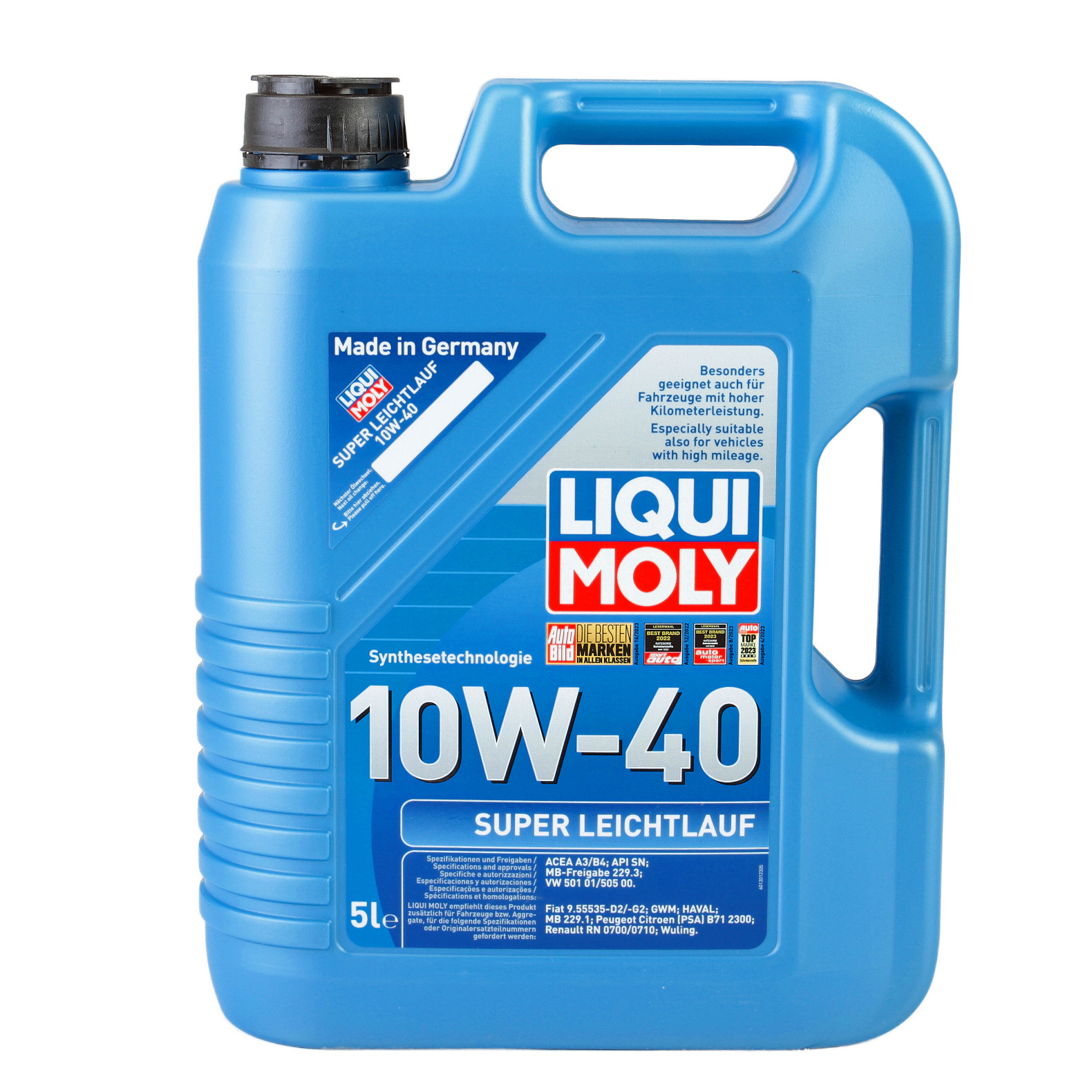 Ulei Liqui Moly Super Leichtlauf 10W40 (2654) (9505) 5L pentru Fiat, Citroen, Renault, Peugeot...
