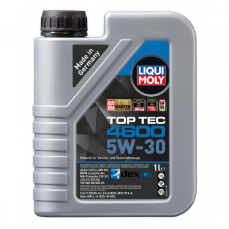 Ulei LIQUI MOLY Top Tec 4600 5W30 2315, volum 1 litru, sintetic pentru motor Fiat, BMW, Opel, MB...