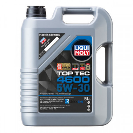 Ulei LIQUI MOLY Motor Top Tec 4600 5W30 2316, volum 5 litri, sintetic pentru Fiat, BMW, Opel, MB...