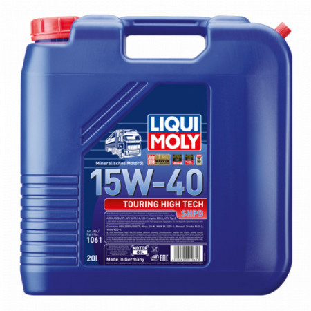 Ulei LIQUI MOLY Touring High Tech SHPD 15W40 1061, volum 20 litri, mineral pentru Renault, MB, MAN, Volvo