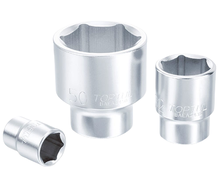 Cheie tubulara TOPTUL, antrenor patrat 1/2 inch, profil hexagonal, deschidere 12 mm, crom vanadiu BAEA1612