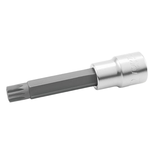 Bit TOPTUL cu soclu tubular BCJA1609, profil bi-hexagonal M9, prindere 1/2 inch, lungime 100 mm, crom vanadiu