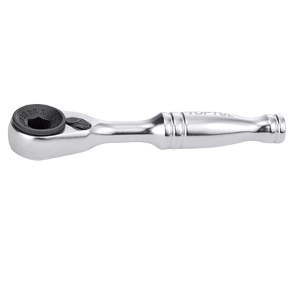 Antrenor reversibil scurt TOPTUL CHDV0801, eliberare rapidă, 72 dinți, antrenor pătrat 1/4 inch, lungime 86.5 mm, finisaj satinat