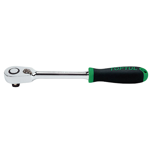 Antrenor TOPTUL CJSU1220 clichet reversibil, eliberare rapidă, 60 dinți, antrenor pătrat 3/8 inch, lungime 202 mm, finisaj satinat