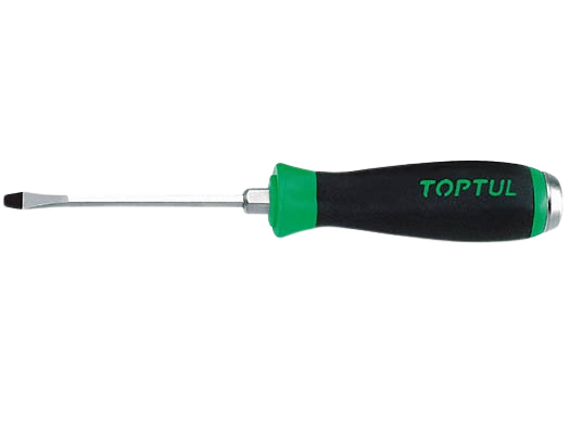 Șurubelniță TOPTUL dreaptă FAGB6E15, dimensiuni 1.2x6.5 mm, lungime 265 mm, lungime activă 150 mm, mâner ergonomic, aderent