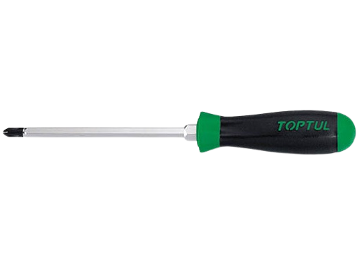 Șurubelniță în cruce FBHB0210 TOPTUL, PH2, lungime 215 mm, lungime activă 100 mm, mâner ergonomic, aderent
