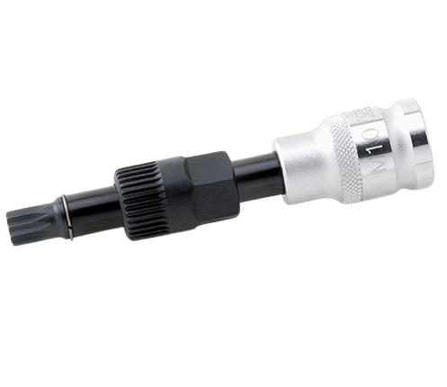 Cheie TOPTUL JDCD3310, fixare alternator, antrenor patrat 1/2 inch, deschidere cheie M10, 33 dinti, lungime 110 mm pentru BMW, Mercedes, Renault, Ford, Porsche...