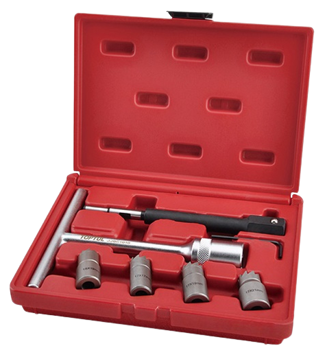 Set pentru curatare canal injector TOPTUL JGAI0704, 7 scule, pentru motoare diesel, cutie depozitare