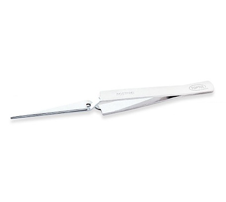 Penseta TOPTUL JJAV0112 cu varf drept, lungime 116 mm, din otel inoxidabil